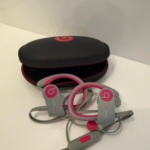 Beats by Dre Pink and Gray Headphones